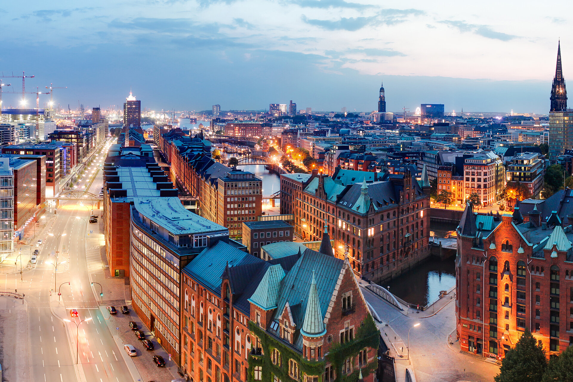 Luftaufnahme Speicherstadt